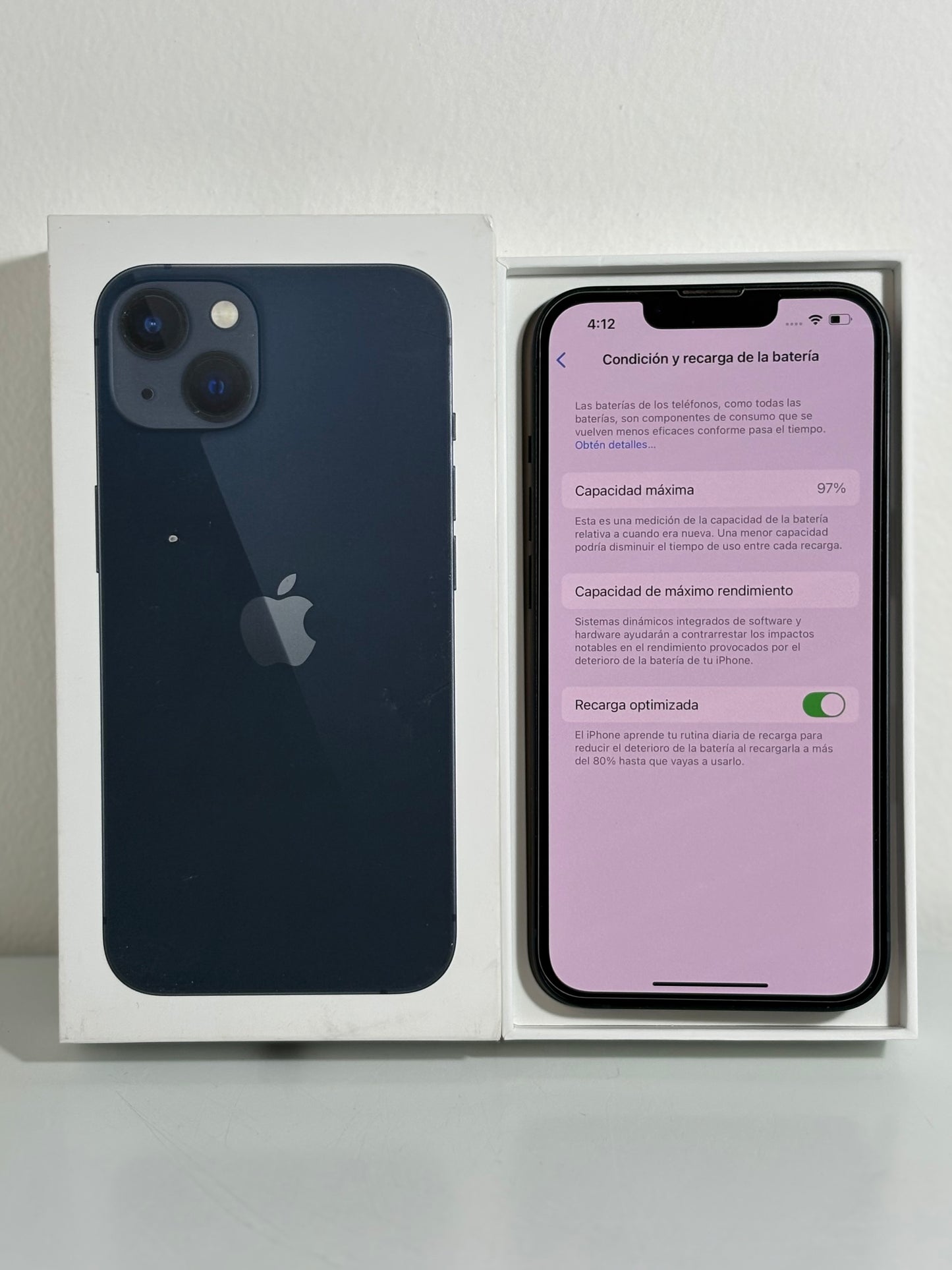 Apple iPhone 13 100% 128GB MediaNoche - Open Box.