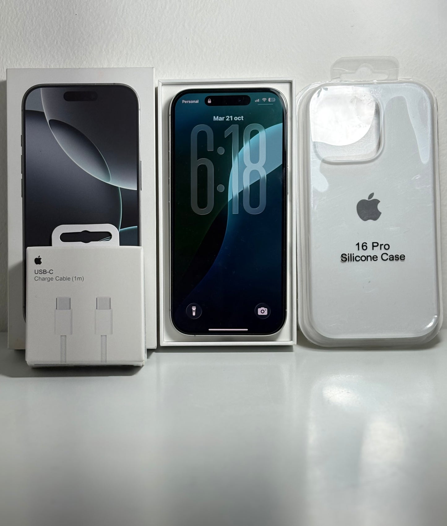 Combo Apple iPhone 16 Pro 100% 128GB White