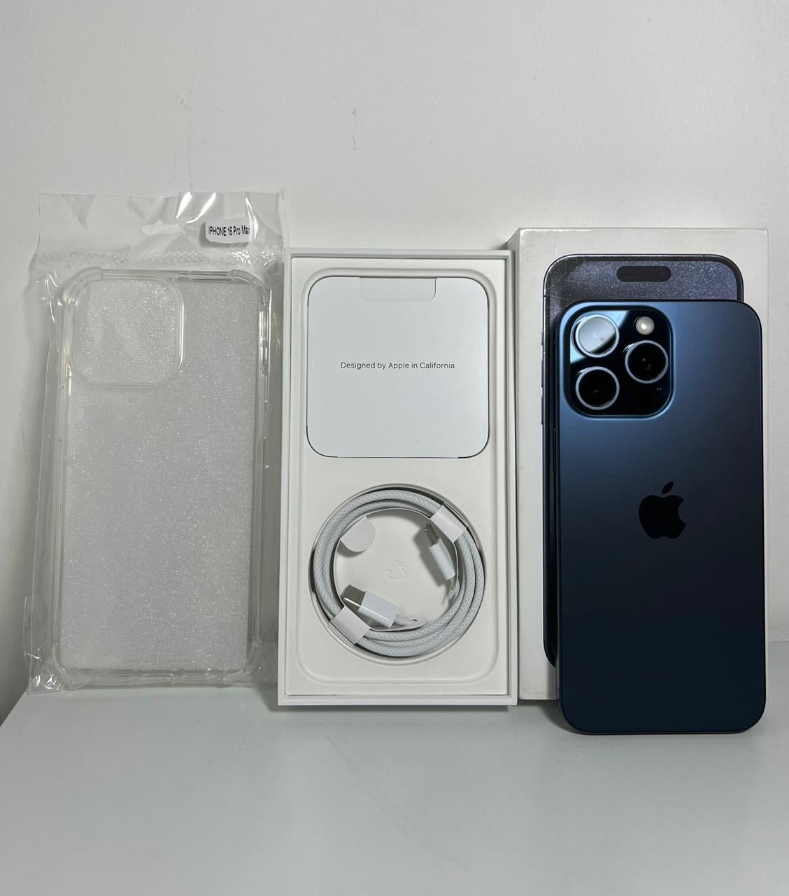 Combo Apple iPhone 15 Pro Max 256GB 100% - Blue