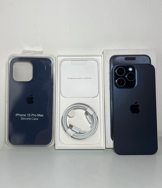 Combo Apple iPhone 15 Pro Max 256GB 100% - Blue