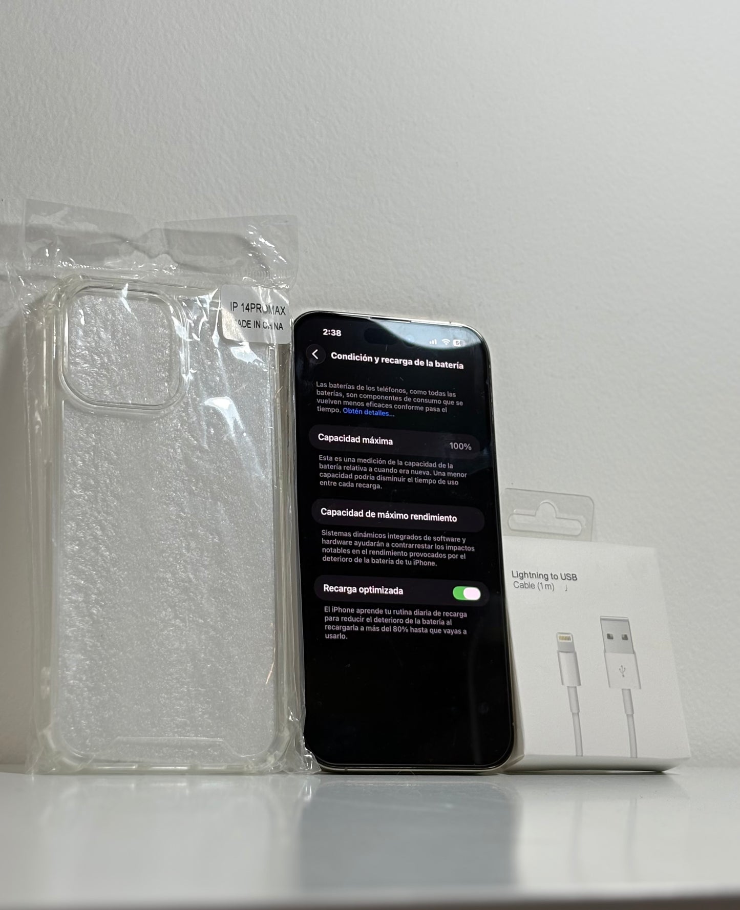 Combo iPhone 14 Pro Max 100% 128GB + Accesorios