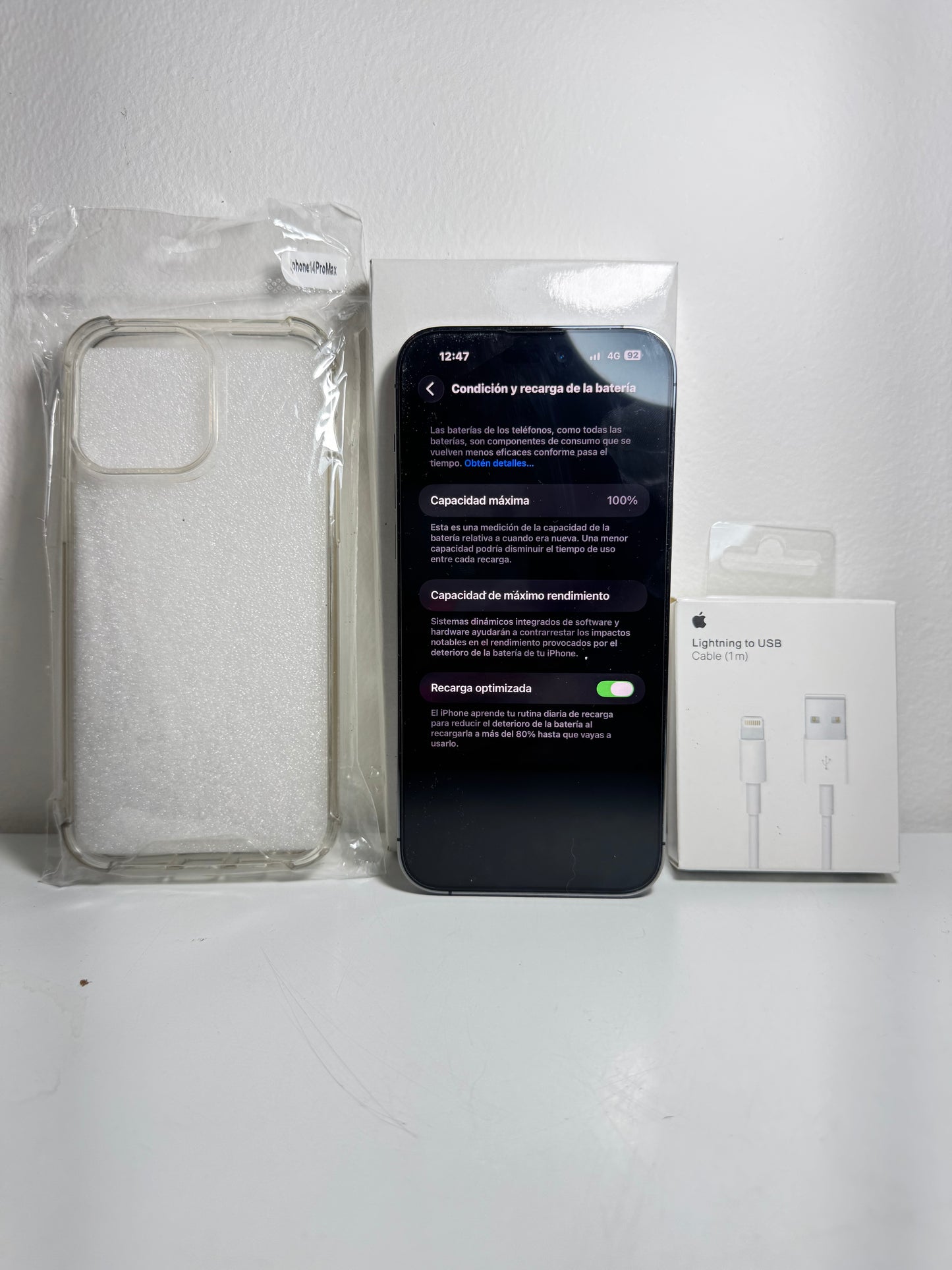 Combo iPhone 14 Pro Max 128GB 98% + Accesorios