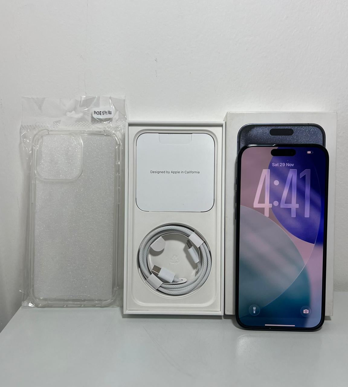 Combo Apple iPhone 15 Pro Max 256GB 100% - Blue