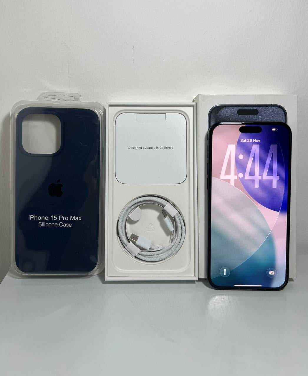 Combo Apple iPhone 15 Pro Max 256GB 100% - Blue